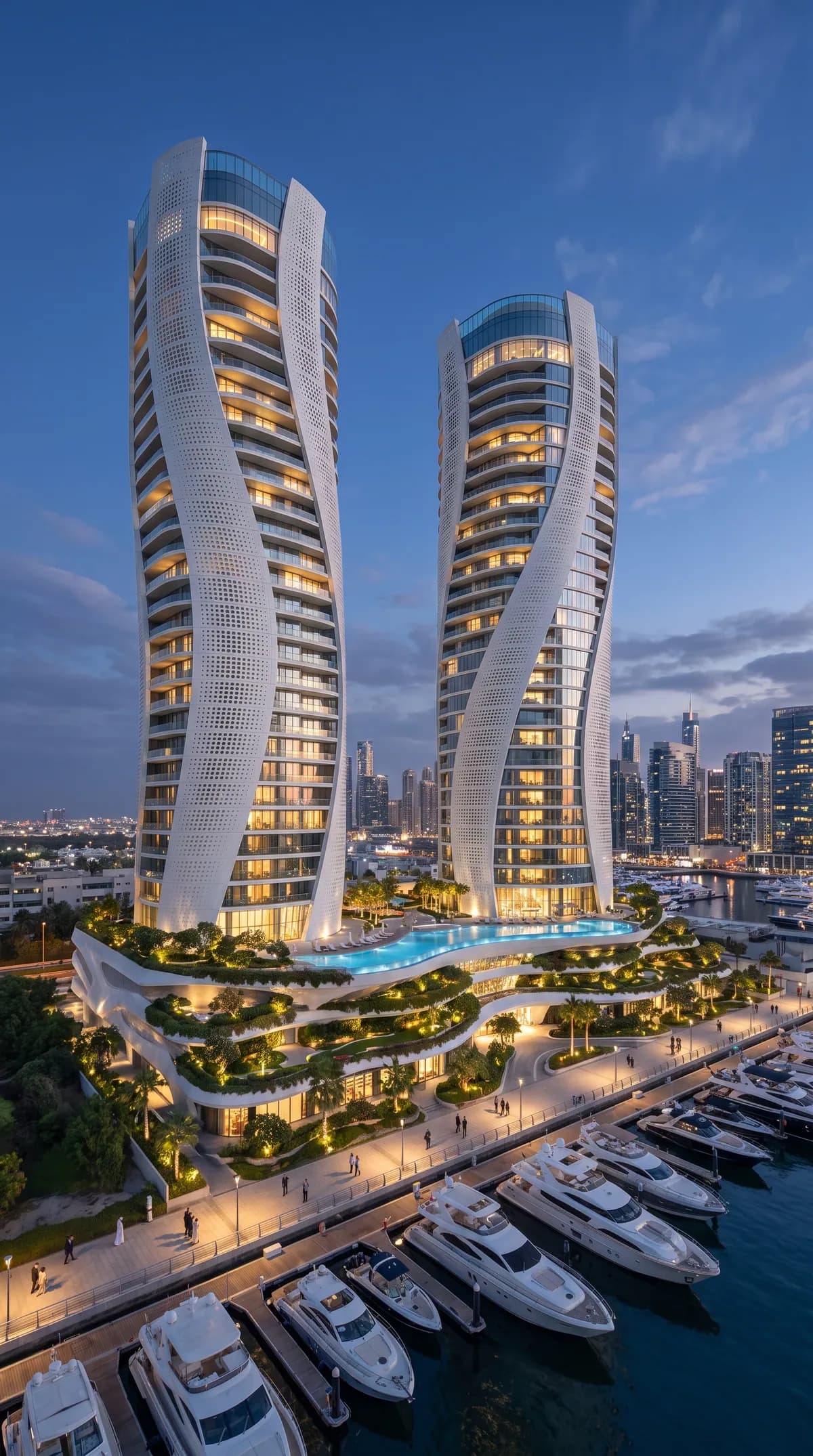 Marina Twins — architectural concept render