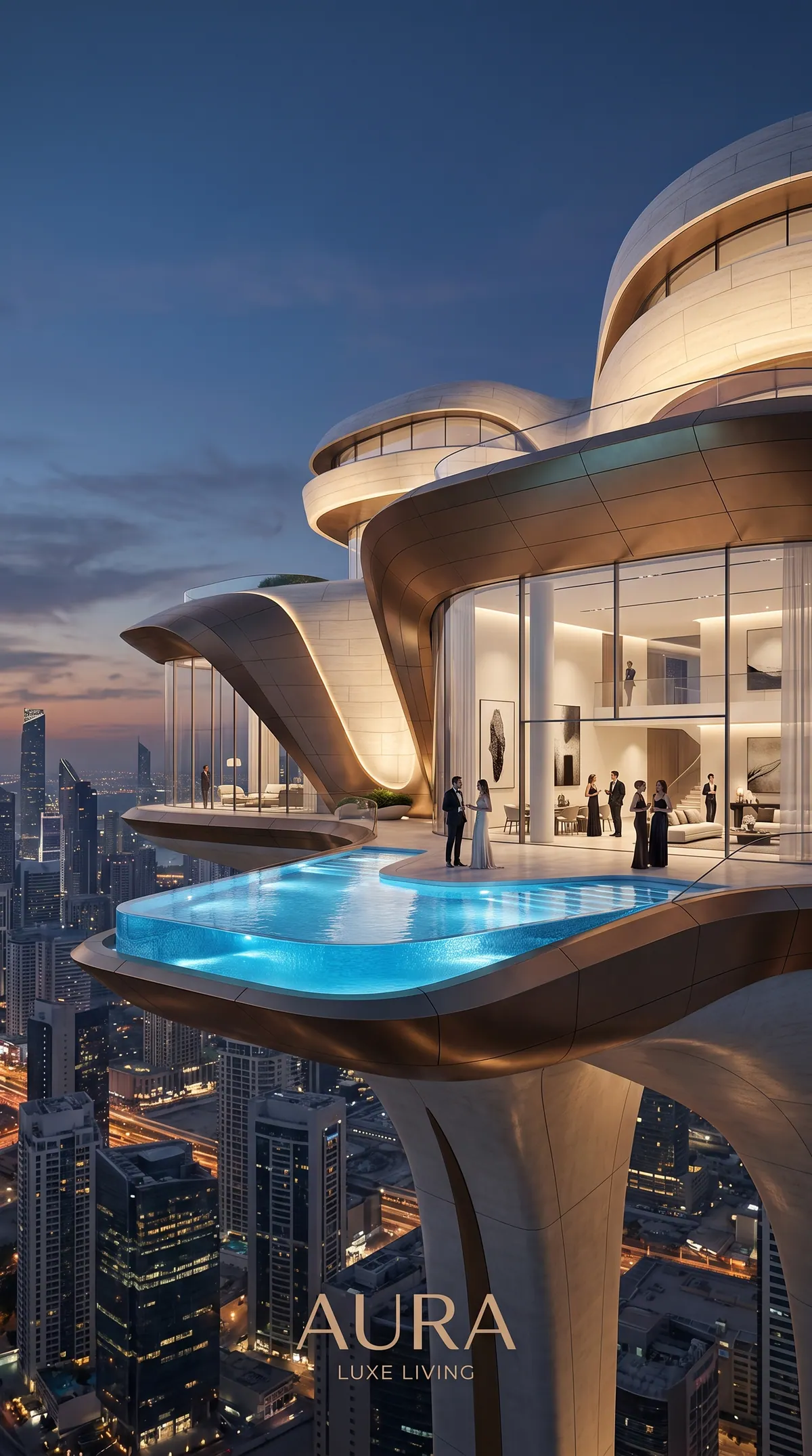 Aura Sky Pool — architectural concept render