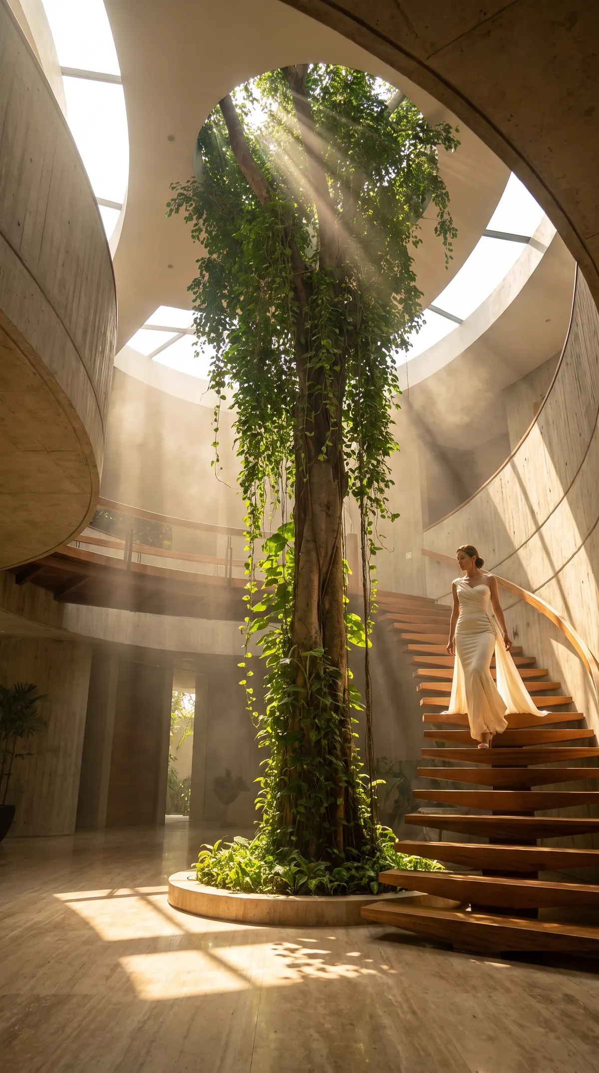 Light Finds The Stair — architectural concept render