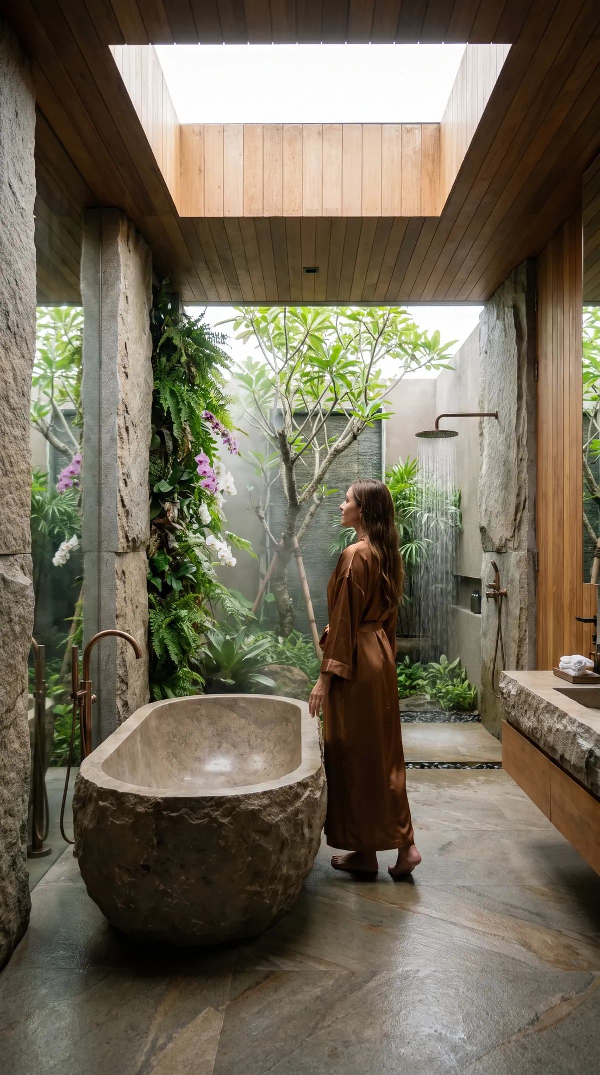 The Open Sky Bath — architectural concept render