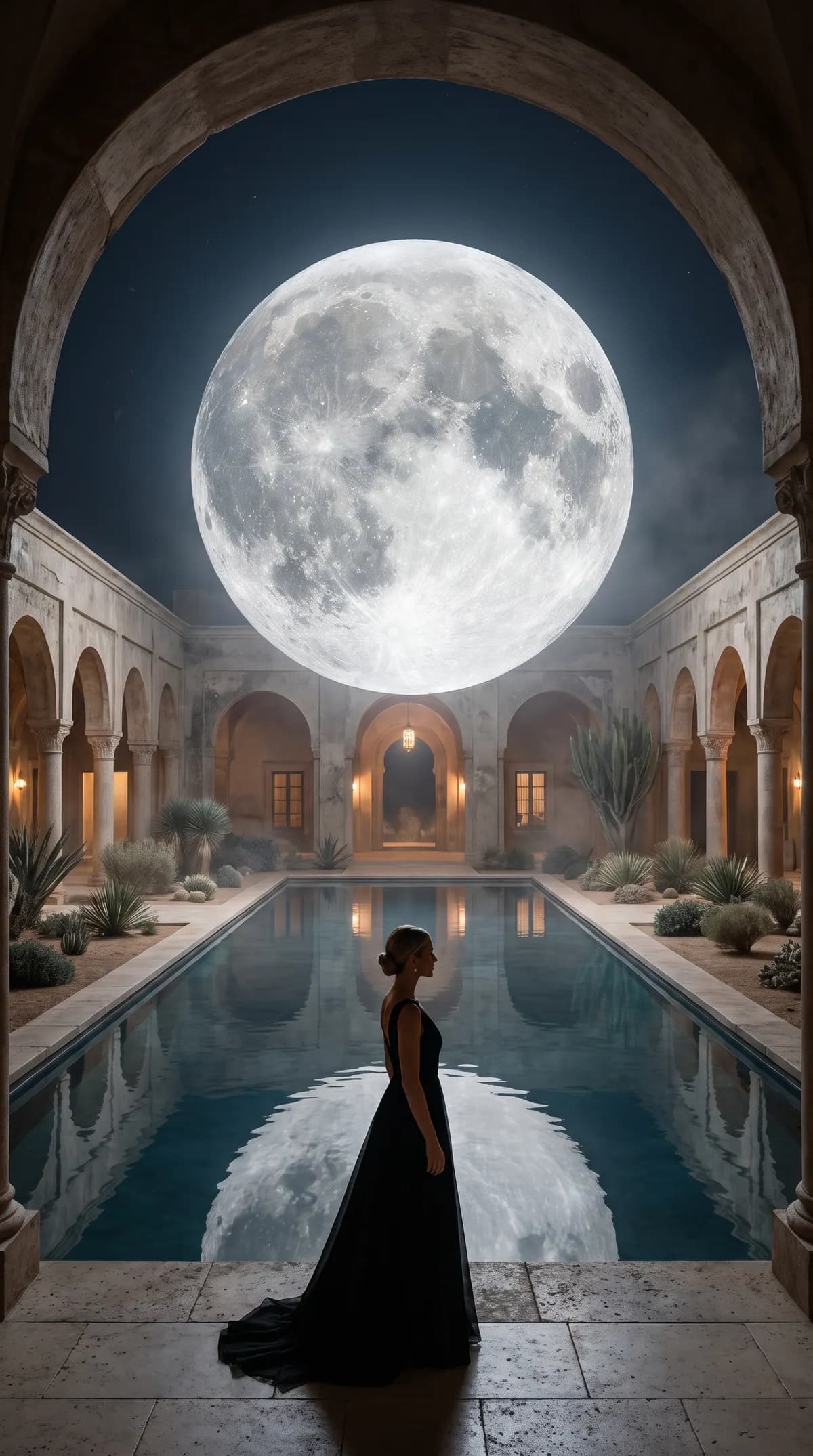 Moon Courtyard — architectural concept render