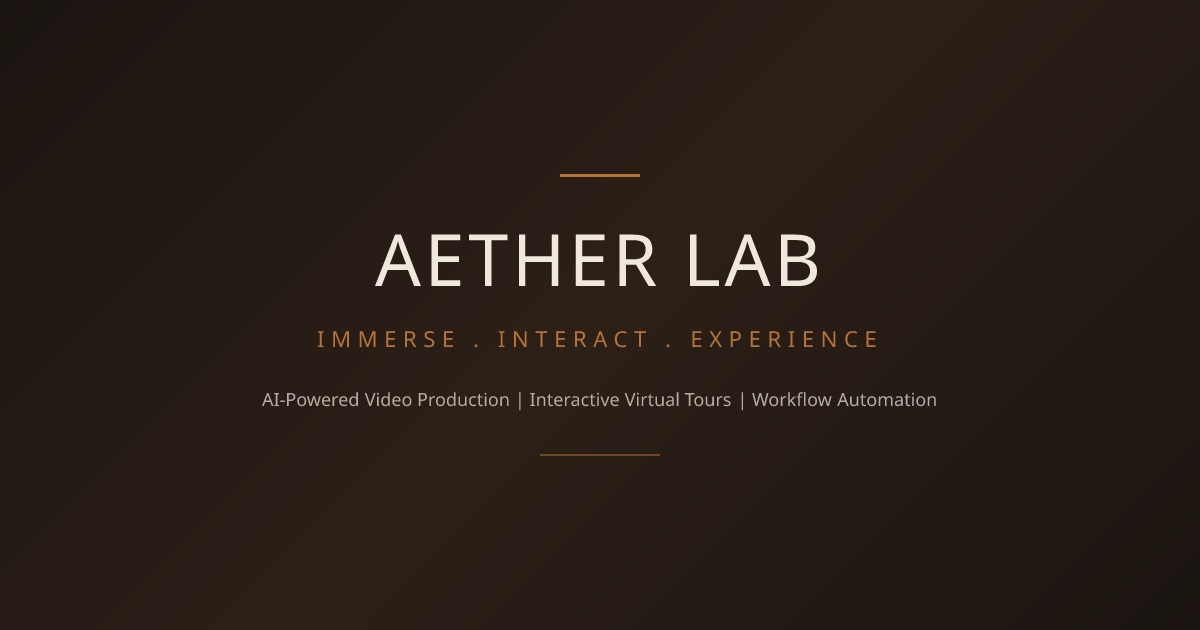 Aether Lab — Forging the Future of Immersive Experiences